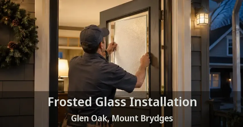 Frosted Glass Installation Glen Oak, Mount Brydges - ON
