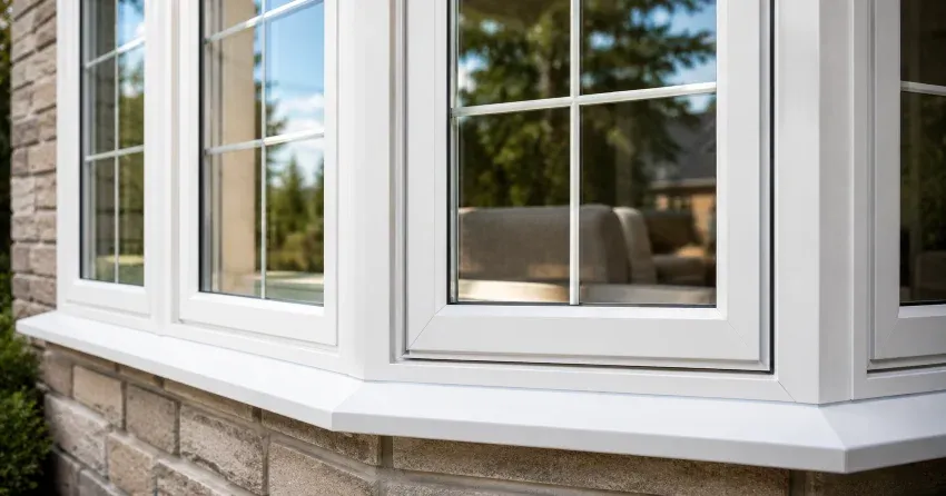 bay window alcove seating area in a living room in Mount Brydges