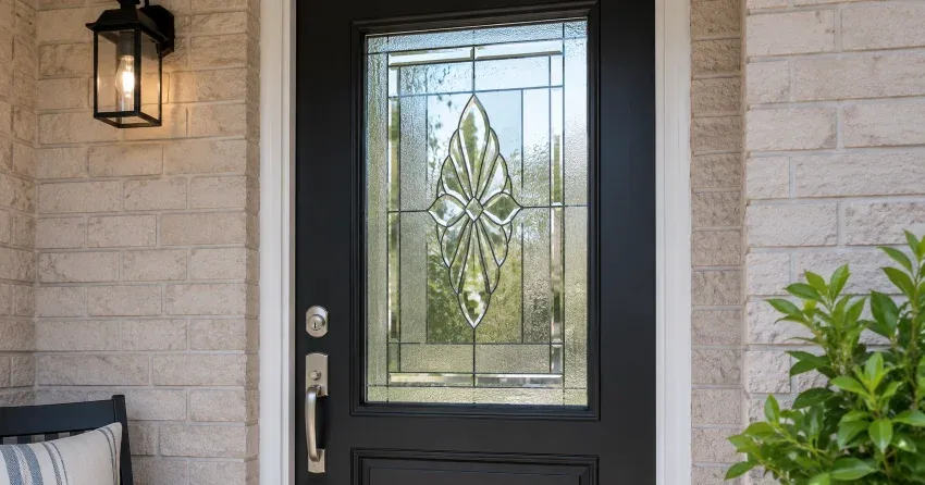 technician replacing a cracked decorative glass panel in Falconbridge, Mount Brydges