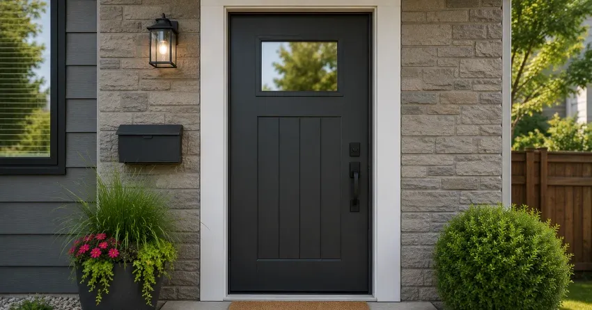 emergency door replacement Falconbridge, Mount Brydges installation in progress