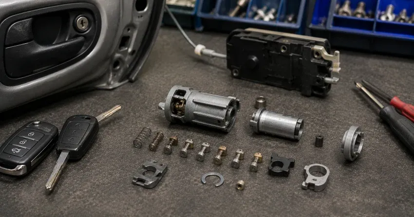 technician testing a car key fob during Car Lock Repair Mount Brydges