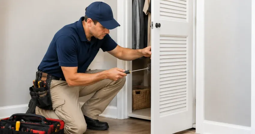 technician repairing doorbell button and wiring in Caradoc, Mount Brydges