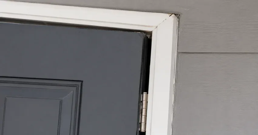 technician tightening a loose door hinge in Mount Brydges